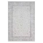 Elegance Eg004a Gri Halı Antrasit Modern Klasik Desenli Viskon Doğal Iplik Bambu Halı Tozu Az Salon 78 X 300 A.grı-K.grı