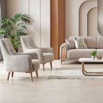 Elegance Koltuk Takımı (3+3+1+1) Kahverengi