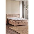 Elegance Lüks Yatak Baza Ve Başlık Seti 120X200 Cm Tek Kişilik Paket Yaylı Yumuşak Yatak Baza Başlık Takımı