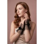Elegance Scarf (G)siyah Puanlı Bilek Gelin Eldiveni