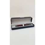 Elegance Series Midnight Gleam Deri Kutulu Kahverengi Roller Imza Kalemi