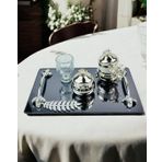 Elegance Söz Kahve Tepsisi GRİ