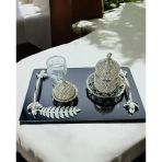 Elegance Söz Kahve Tepsisi krem