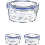 Elegancev 1000 ml Sızdırmaz Kilitli Saklama Kabı - 3 Lü Set