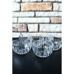 Elegancev Cam Mini Kase - Çerezlik-Tatlı Kasesi- 6 Adet -7,5 x 5 cm -135 ml - Şeffaf - YOK