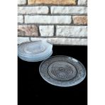Elegancev Cam Pasta Tabak-Tatlı Tabağı-Pasta Tabağı-6 Adet- 15 cm - yok - Şeffaf