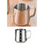 Elegancev Paslanmaz Çelik Ölçü Kabı - Beher - SÜTLÜK-350 ml - Gümüş