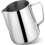 Elegancev Paslanmaz Çelik Ölçü Kabı - Beher - SÜTLÜK-950 ml - 1 lt - Gümüş