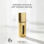 Elegancia Doldurulabilir Cep Parfüm Şişesi 5 ml Gold | Lüks Seyahat Boy Yeniden Doldurulabilir Şişe