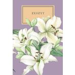 Elegancki zeszyt w kratkę z liliami: Idealny do notatek, nauki i codziennych zapisków