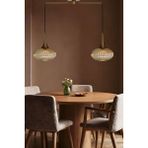 Elegant Cam Bal Rengi Ikili Metal Çubuk Avize Eskitme Külah Başlık Sarkıt Lamba Salon Aydınlatma - 1 - Ahşap