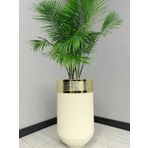 Elegant Dekoratif Gold Darbuka Krem Saksi 70Cm