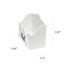 Elegant Designs HG2020-WHT Ev Odunu Çiftlik Evi Ahşap Dekoratif Zarf Şekilli Masaüstü Mektup Tutucu, Fatura Düzenleyici, Saklama Kutusu, Dekoratif, Tezgah, Ofis Için Posta Siyah Yazı - 10 W