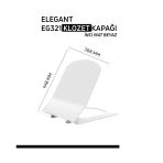 Elegant Duroplast Yavaş Kapanan Klozet Kapağı Inci Mat Beyaz