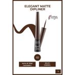 Elegant Matte Dipliner Waterproof Suya Dayanıklı - 02 Coffee Brown - Kahverengi