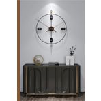 Elegant Time 60 Cm Siyah Modern Dekoratif Duvar Saati