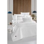Elegante %100 Pamuk Saten Yatak Örtüsü Seti Beyaz - 260 x 260 cm