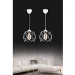 Elegante Beyaz Modern Sarkıt Salon Mutfak Oturma Odası Hol Avize Aydınlatma (2 ADET/CAMSIZ)