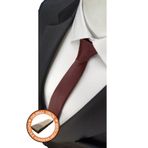 Elegante Cravatte Bordo Renk Extra Slim Kalıp Özel Kutulu Ince Mat Kravat Ve Cep Mendili