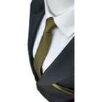 Elegante Cravatte Haki Yeşili Armürlü Dokuma Kravat ve Mendil Mikro Kumaş Özellikleriyle Şık