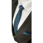 Elegante Cravatte Nefti Yeşili Armürlü Dokuma Kravat ve Mendil