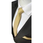 Elegante Cravatte Sarı Renk Armürlü Kravat Mikro Dokuma ile Şıklık ve Stil Sunuyor