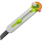 Elegantshop Mini Maket Bıçağı Falçata 9 cm 665A-BULUT - Yeşil
