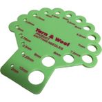 Elegantshop Şiş Ölçer-Örgü Şişleri Ölçme Cetveli VX18 - Yeşil - Plastik - Santimetre