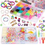 Elekin Loom bant seti, 2 kutu, el işi, kız çocukları için, 6, 7, 8, 9, 10 yaş, renkli lastik bant kiti, bileklikler kendin yap