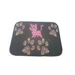 Elekli Desenli Kedi Tuvalet Önü Paspası, 60 X 45 Cm - Pembe