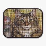 Elekli Desenli Kedi Tuvalet Önü Paspası 60 X 45 Cm