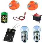 Elektirik Deney Seti, Mini Duy, Mini Ampul, Pil Yatağı, Aç- Kapa Anahtar, Kalem Pil - Renkli