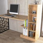 Elektra Kitaplıklı Çalışma Masası, Atlantik Çam Siyah