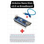 elektrik Arduino Nano Klon v3.0 ve Büyük Boy Breadboard Seti