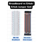 elektrik Breadboard ve 20cm Erkek-Erkek Jumper Kablo Seti