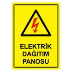 Elektrik Dağıtım Panosu İsg Uyarı Levhası Pvc A5 15X21 Cm