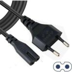 Elektrik Fişi 1,5 Metre Uyumlu 220 Volt Işıldak Şarj Kablosu Power Güç Kablosu Siyah