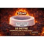 Elektrik - LED - Hoparlör Kablosu 2x0.75 mm – Dayanıklı ve Esnek Beyaz Kordon Kablo Kardelen - 25MT