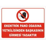 Elektrik Pano Odasına Yetkiliden Başksı Gireme - Galvaniz Saç 0,4 mm - 25x 35 cm