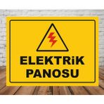 Elektrik Panosu Tabela Levhası 24X34 cm Pvc - 24 x 34 cm - 1 Adet