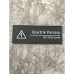 Elektrik Panosu Uyarı Levhası - Antrasit