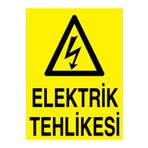 Elektrik Tehlikesi Uyarı Tabelası - 50x70 Alüminyum Kompozit Panel - E29