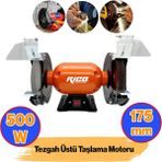 Elektrikli Bıçak Kesici Bileme Taş Motoru 175 Mm Zımpara 500 W Rico Taşlama Metal Tezgah Üstü Çark