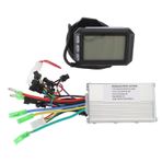 Elektrikli Bisiklet Fırçasız Kontrolör Kiti, 350W 24V 36V 48V Motor Kontrolör LCD Ekran S600 Metre Seti
