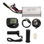 Elektrikli Bisiklet Kontrol Kiti 22A Sinüs Dalgası Kontrol Cihazı LCD5 Metre Gaz Kolu Su Geçirmez 500W Motor için Elektrikli Bisikletler Scooterlar için Tam Set ABS Alüminyum