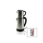 ELEKTRİKLİ ÇAY MAKİNESİ ÇAYCI SET 1.8LT SU ISITICI PLS.+ 0.8LT DEMLİK ÇELİK TABAN 1800W 360 DERECE GÖVDE HK-509 (5343)