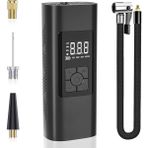 Elektrikli Hava Pompası, Bisiklet Pompası, Elektrikli, 150 Psi, 6000 Mah Pilli Hava Pompası, LCD Gerçek Zamanlı Lastik Basıncı Izleme, Led'li ve USB Çıkışlı Akülü Kompresör, Bisiklet, Araba, Pompası - Renk
