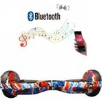 Elektrikli Kaykay Bluetoothlu Hoverboard 6.5 Inch Grafity Desenli Akıllı Denge Özelliği - D09