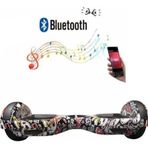 Elektrikli Kaykay Bluetoothlu Hoverboard 6.5 Inch Grafity Desenli Akıllı Denge Özelliği - D14