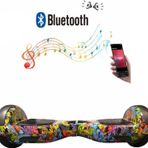 Elektrikli Kaykay Bluetoothlu Hoverboard 6.5 Inch Grafity Desenli Akıllı Denge Özelliği - D22